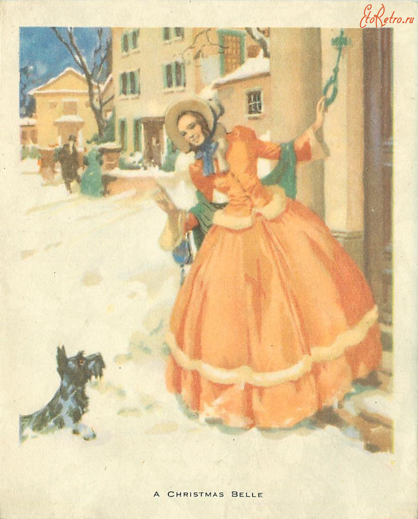 Ретро открытки - Рождественская красавица