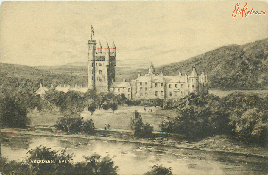 Ретро открытки - Замок Балморал в Абердиншире