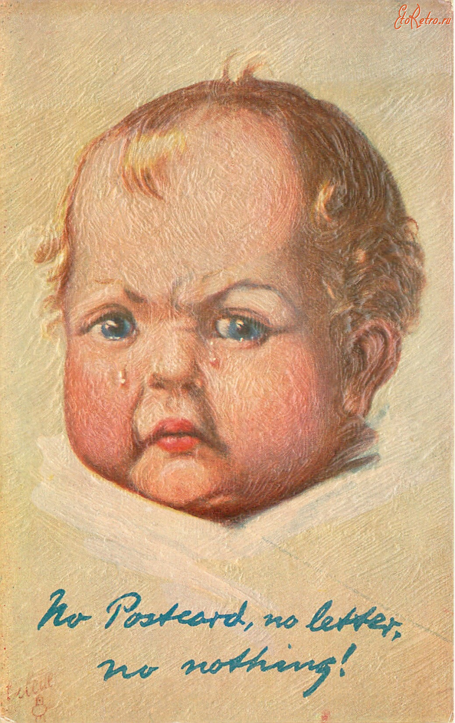 Ретро открытки - - Ни открытки, ни письма, ничего!