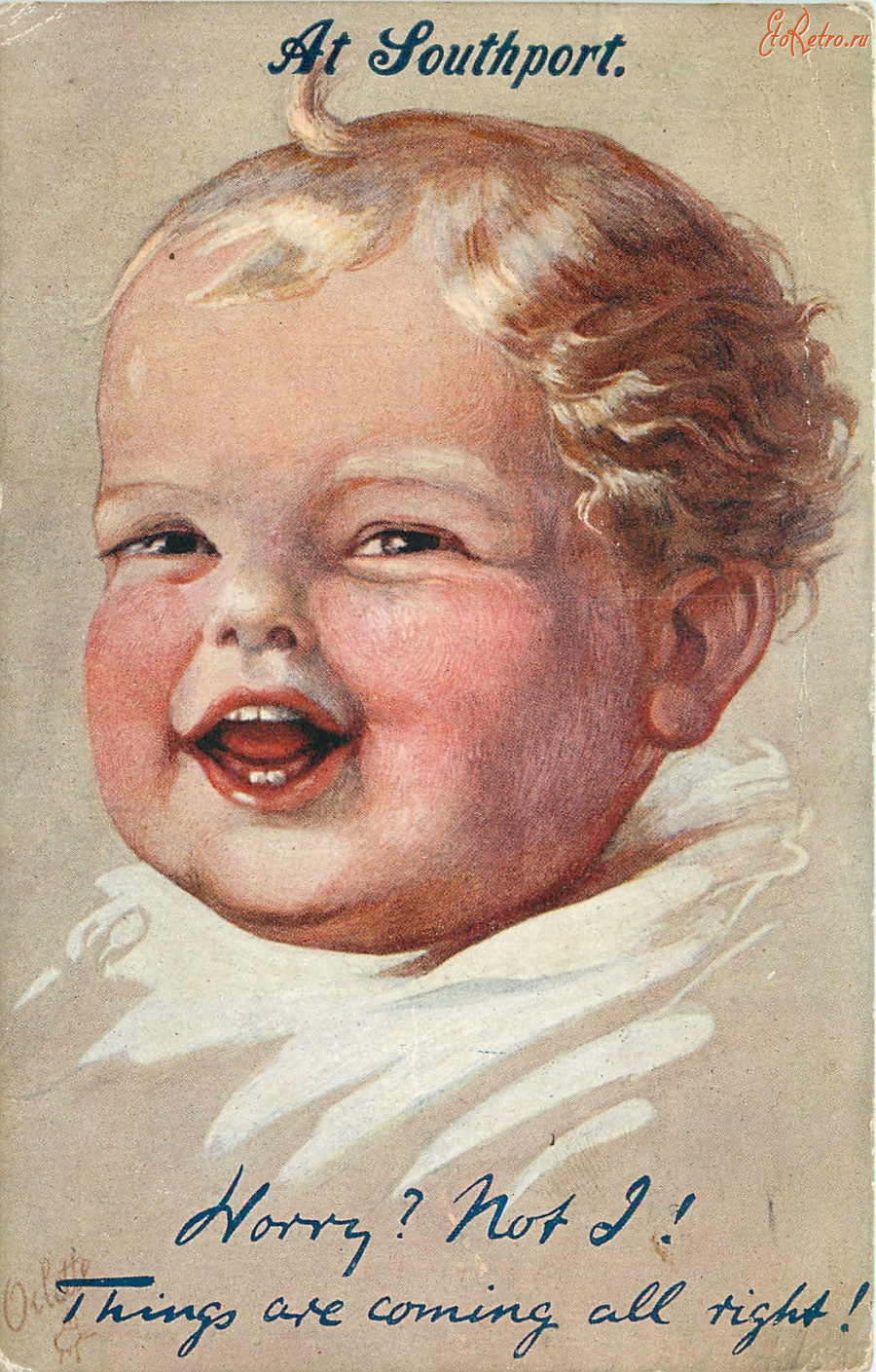 Ретро открытки - - Давайте улыбаться, всё будет хорошо !