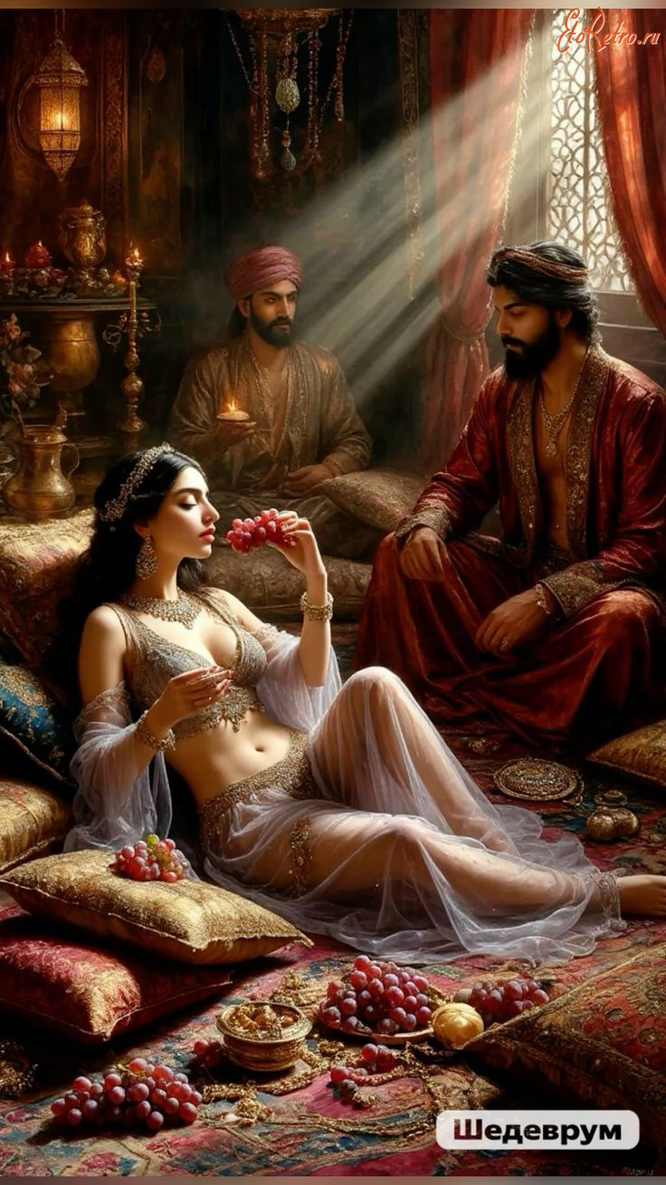 Ретро открытки - Ретро-открытка.  Персидская женщина.