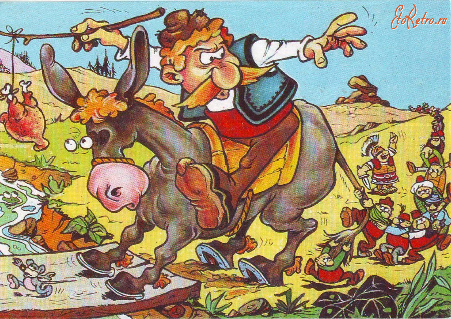 Ретро открытки - Хитрый Пётр.