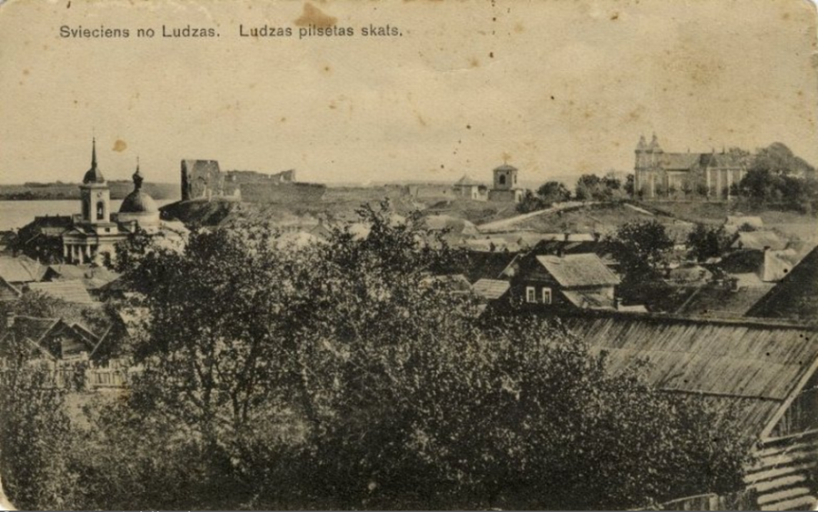 Латвия - Sveiciens no Ludzas. Ludzas pilsеtas skats