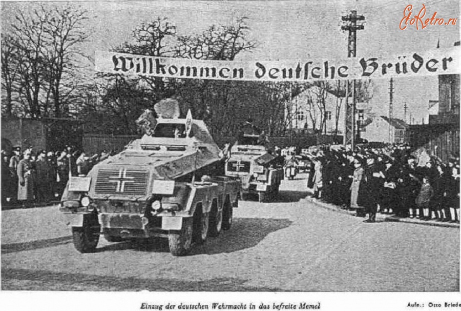 Литва - Клайпеда (Мемель). Ввод немецких войск в город