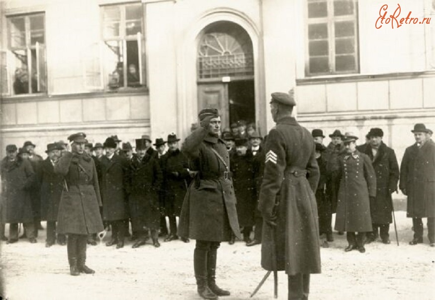 Литва - Клайпеда. Парад добровольческой армии. 20 января 1923 г.