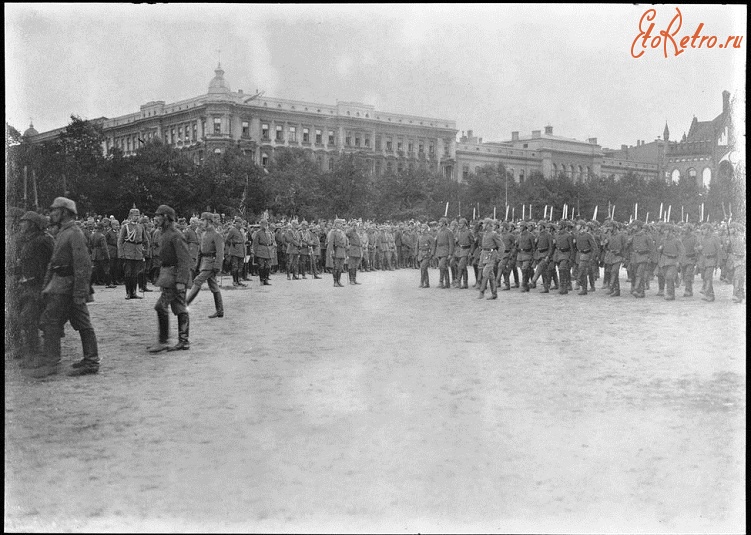 Рига - Парад немецких войск в Риге в сентябре 1917 года