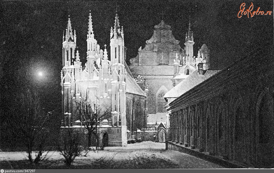 Вильнюс - Костёл св. Анны ночью