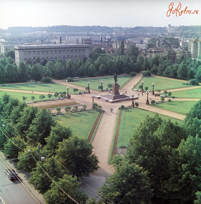 Вильнюс - Площадь Ленина в Вильнюсе, 1971 год.
