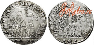 Старинные деньги (бумажные, монеты) - Italia, Venezia. doge Domenico II Contarini. 1659-1675.