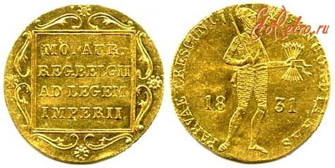 Старинные деньги (бумажные, монеты) - Мятежный дукат 1831 (золото)