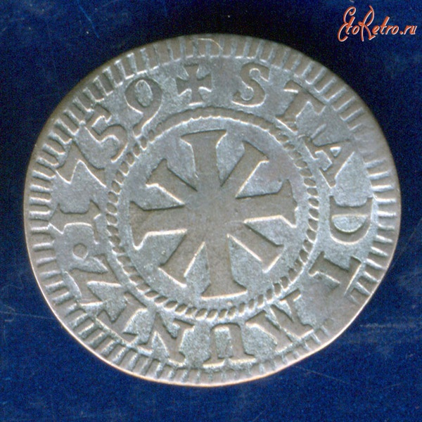 Старинные деньги (бумажные, монеты) - Нюрнберг 1 крейцер 1859 F