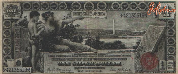 Старинные деньги (бумажные, монеты) - Очень старые и редкие долларовые купюры
