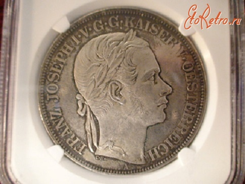 Старинные деньги (бумажные, монеты) - Австрийский серебряный талер 1857 года