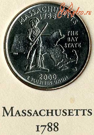 Старинные деньги (бумажные, монеты) - Массачусетс.