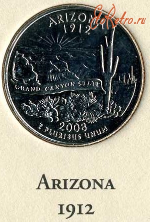 Старинные деньги (бумажные, монеты) - Аризона.