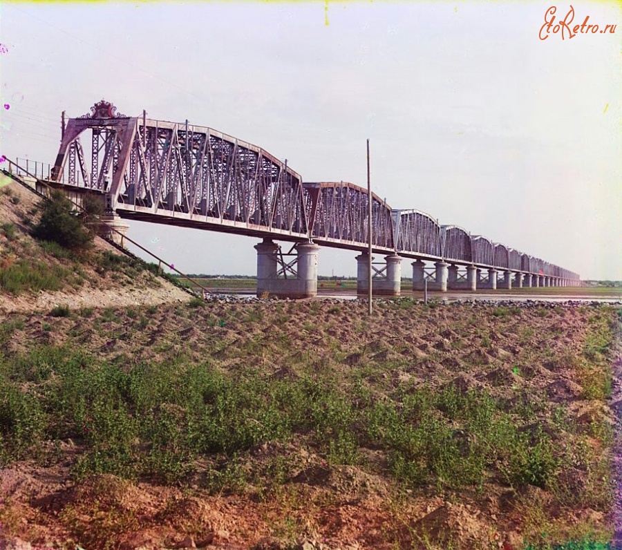 Туркменистан - Мост через Аму-Дарью у Чарджуя, 1911