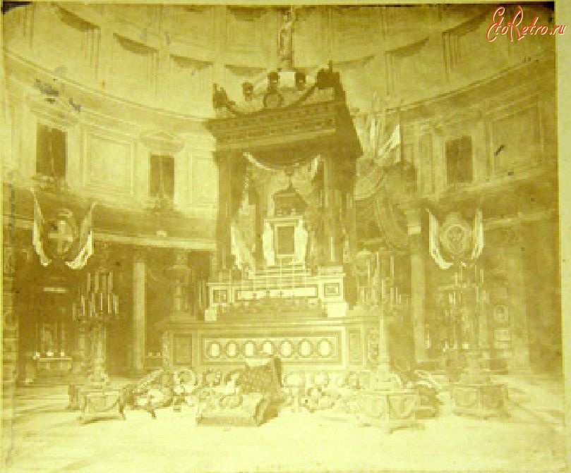 Рим - Pantheon di Roma durante il funerale di Vittorio Emanuele II nel 1878 Италия , Лацио , Провинция Рим , Рим