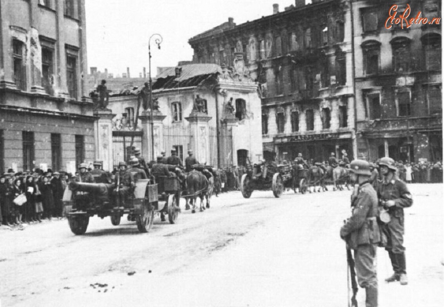 Варшава - Немецкие воинские части входят в Варшаву