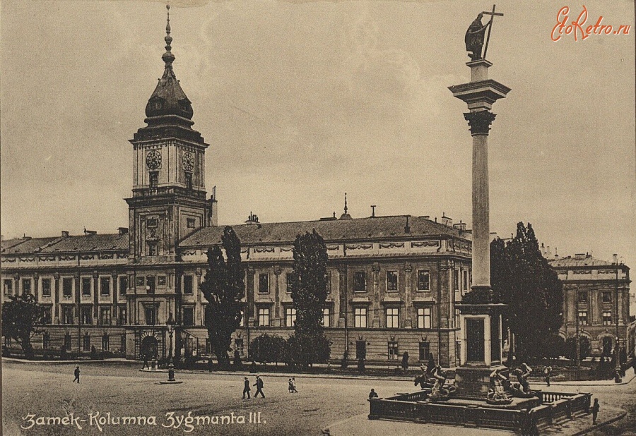Варшава - Варшава.  Замок та колона Зигмунта III.