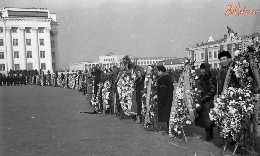 Монголия - Похороны «вождя всех монголов» маршала Хорлогийна Чойбалсана (монг. Хорлоогийн Чойбалсан). Монголия