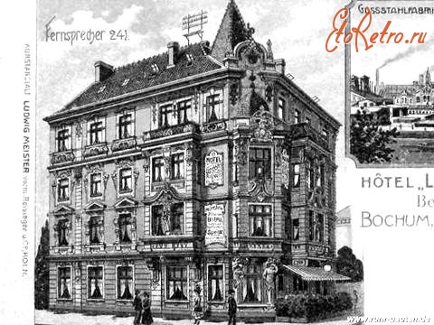 Бохум - Hotel-lindenhof-1906   ab 1890