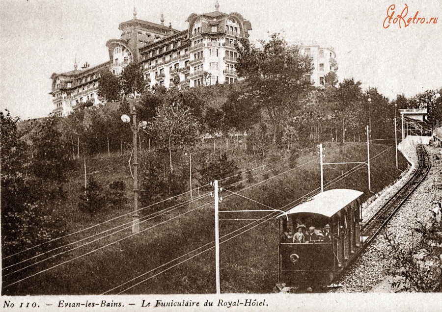 Швейцария - EVIAN-les-BAINS - Le Funiculaire du Royal-Hotel Франция,  Метрополия Франция,  Рона — Альпы