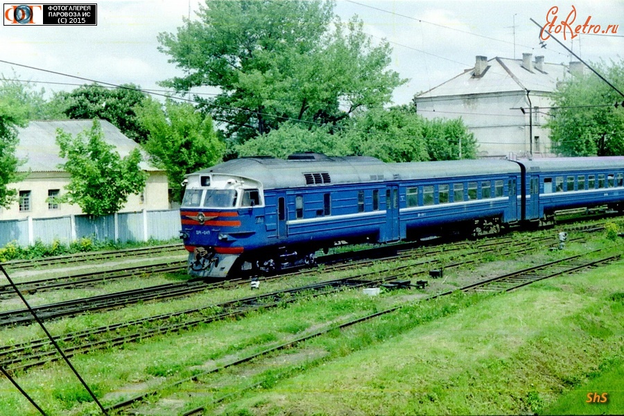 Железная дорога (поезда, паровозы, локомотивы, вагоны) - Дизель-поезд ДР1 сообщением Поречье-Гродно прибывает на ст.Гродно.