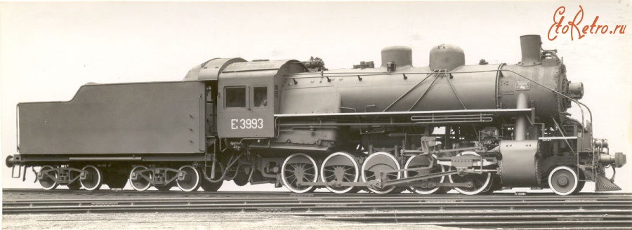Железная дорога (поезда, паровозы, локомотивы, вагоны) - Паровоз Емв-3993 построенный на заводе ALCO,США для СССР