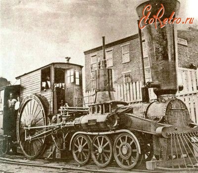 Железная дорога (поезда, паровозы, локомотивы, вагоны) - Древние американские паровозы
