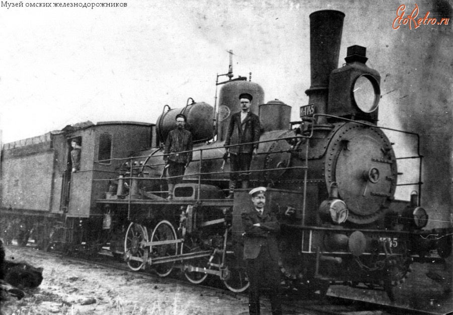 Железная дорога (поезда, паровозы, локомотивы, вагоны) - Паровоз Ов на ст.Омск