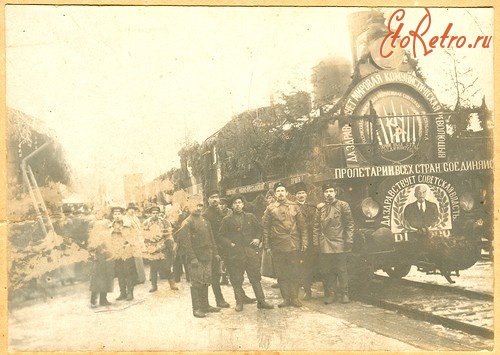 Железная дорога (поезда, паровозы, локомотивы, вагоны) - Первый паровоз прибывший в Верхний Уфалей после освобождения от белых