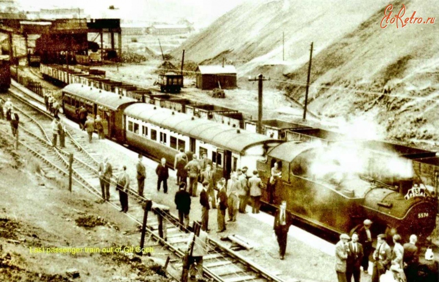 Железная дорога (поезда, паровозы, локомотивы, вагоны) - Последний пассажирский поезд в Гламорган,Великобритания