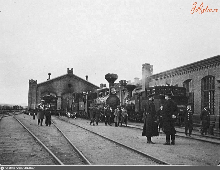 Железная дорога (поезда, паровозы, локомотивы, вагоны) - Депо Чита во время визита министра путей сообщения М.И.Хилкова