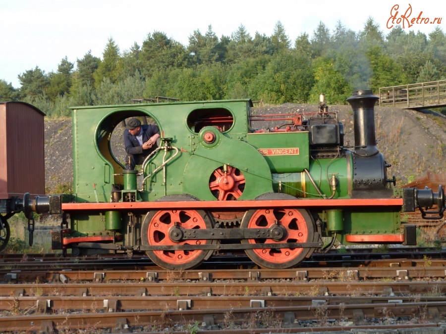 Железная дорога (поезда, паровозы, локомотивы, вагоны) - Рельсовый паровой трактор  GIR VINCENT фирмы Aveling & Porter
