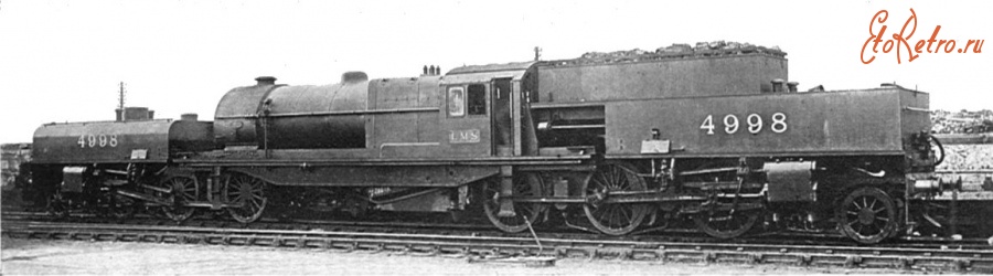 Железная дорога (поезда, паровозы, локомотивы, вагоны) - Паровоз системы Гаррат 4998 типа 1-3+3-1 LMS