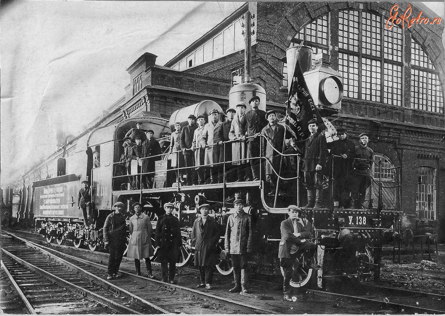 Железная дорога (поезда, паровозы, локомотивы, вагоны) - Паровоз серии У-138 на Козловском паровозоремонтном заводе