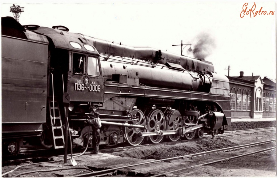 Железная дорога (поезда, паровозы, локомотивы, вагоны) - Паровоз П36-0006 на ст.Смоленск