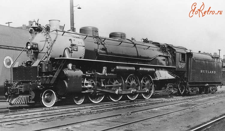 Железная дорога (поезда, паровозы, локомотивы, вагоны) - Паровоз №90 типа 2-4-1 Ратлендской ж.д.