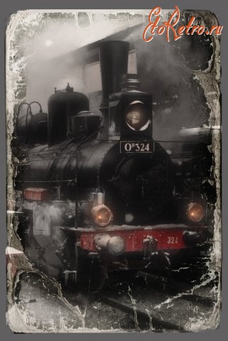 Железная дорога (поезда, паровозы, локомотивы, вагоны) - Паровоз Ов-324 на съемках кинофильма
