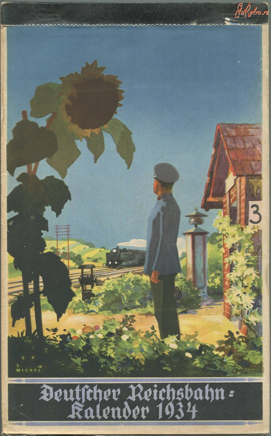 Железная дорога (поезда, паровозы, локомотивы, вагоны) - Календарь немецких железных дорог за 1934 год