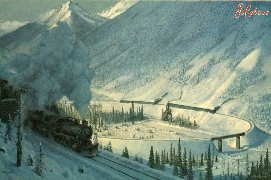 Железная дорога (поезда, паровозы, локомотивы, вагоны) - Канадская Тихоокеанская ж.д.