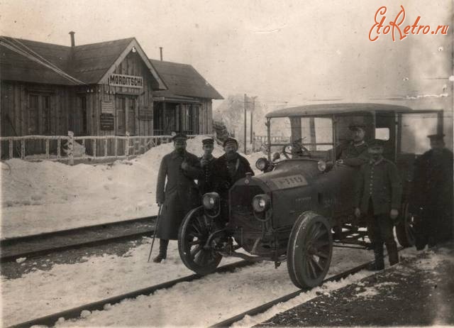 Железная дорога (поезда, паровозы, локомотивы, вагоны) - Автомобиль на железнодорожном ходу