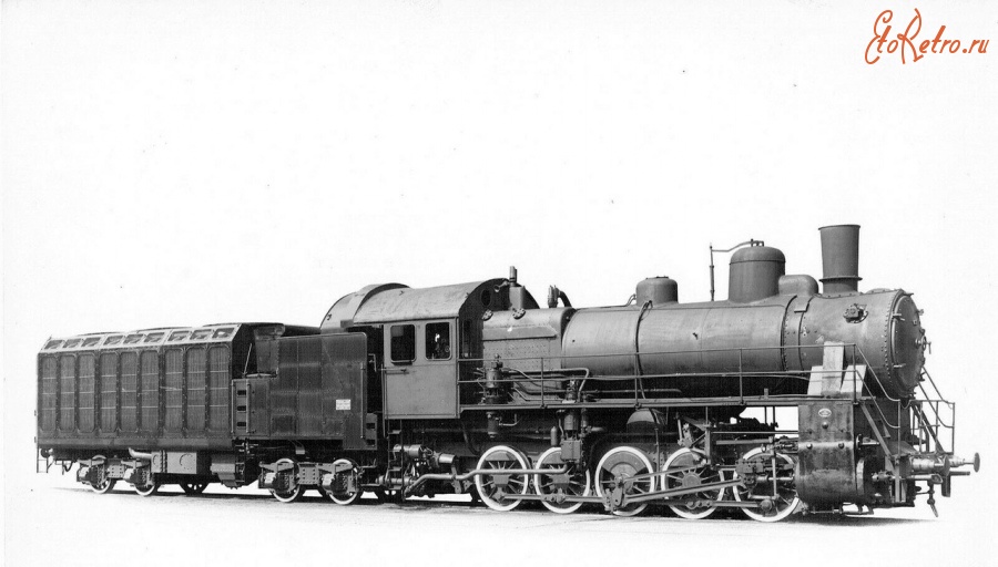 Железная дорога (поезда, паровозы, локомотивы, вагоны) - Паровоз Эгк.5224 с конденсацией пара