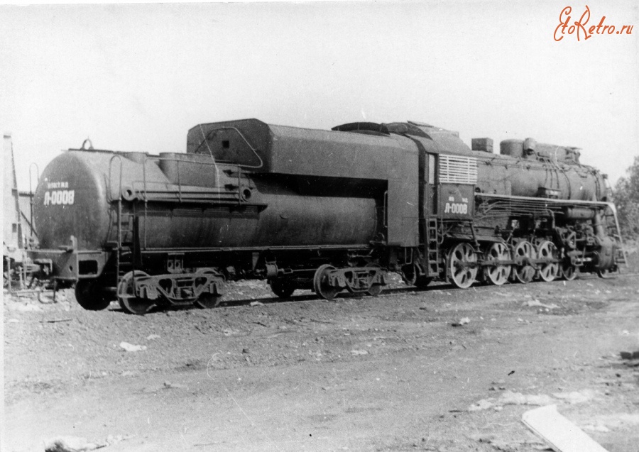 Железная дорога (поезда, паровозы, локомотивы, вагоны) - Паровоз Л-0008 с тендером Вандербильта