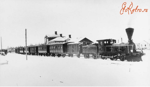 Железная дорога (поезда, паровозы, локомотивы, вагоны) - Паровоз А5 финской постройки с поездом