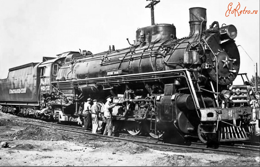 Железная дорога (поезда, паровозы, локомотивы, вагоны) - Паровоз ФД20-1355 в депо Каменоломни
