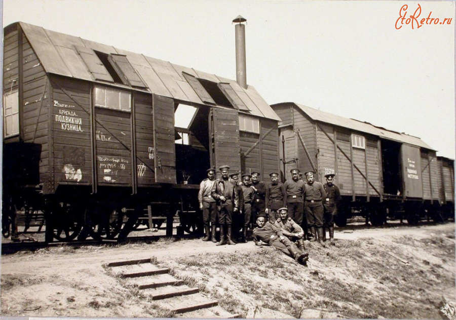 Железная дорога (поезда, паровозы, локомотивы, вагоны) - Вагон-кузница