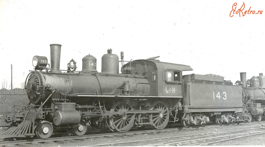 Железная дорога (поезда, паровозы, локомотивы, вагоны) - Паровоз №143 типа 2-2-0 Луисвилл и Нэшвилл ж.д.