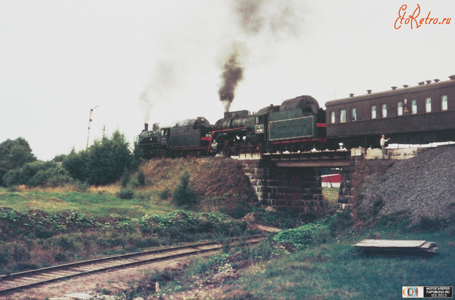 Железная дорога (поезда, паровозы, локомотивы, вагоны) - Поезд у ст.Ляскеля