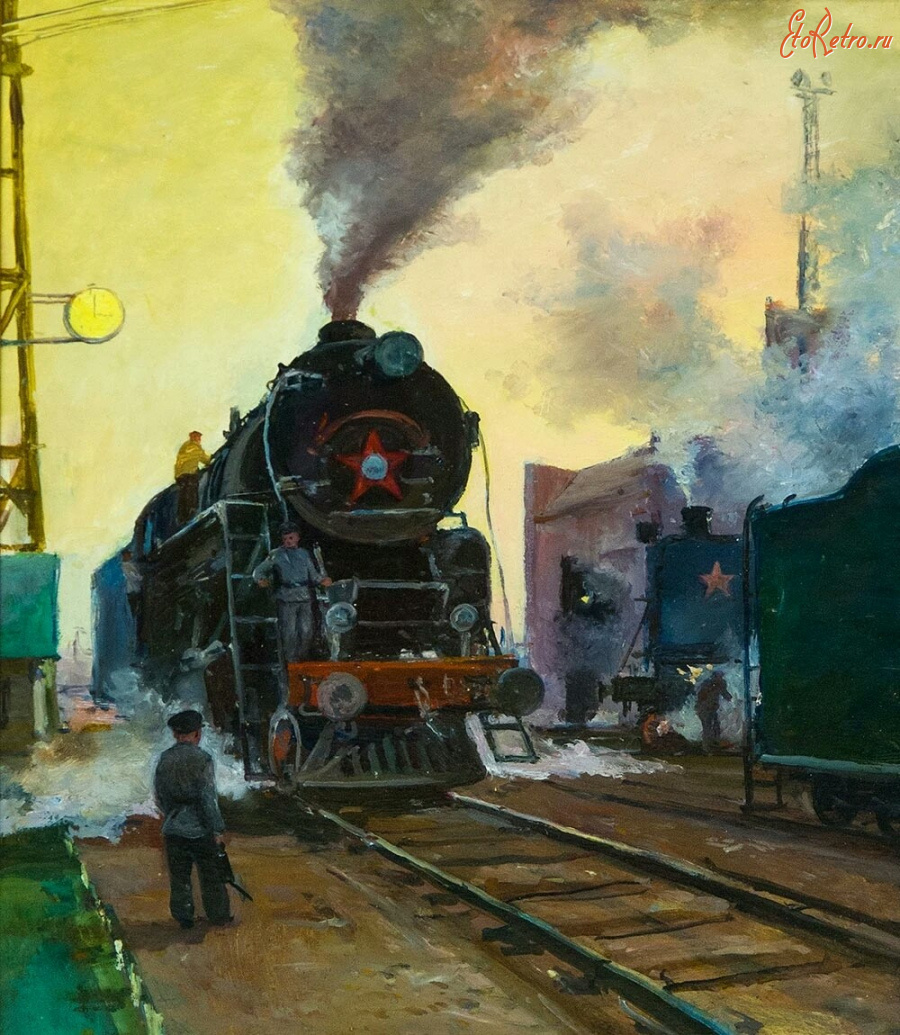 Железная дорога (поезда, паровозы, локомотивы, вагоны) - Георгий Нисский, Локомотивное депо